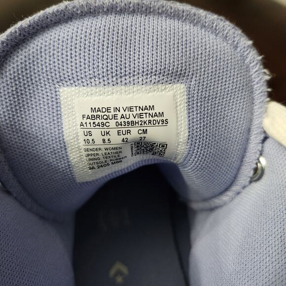 Converse All Star Lift Platform High Top Lilac Suede Shimmer Sneakers Size 10.5 - Picture 7 of 8